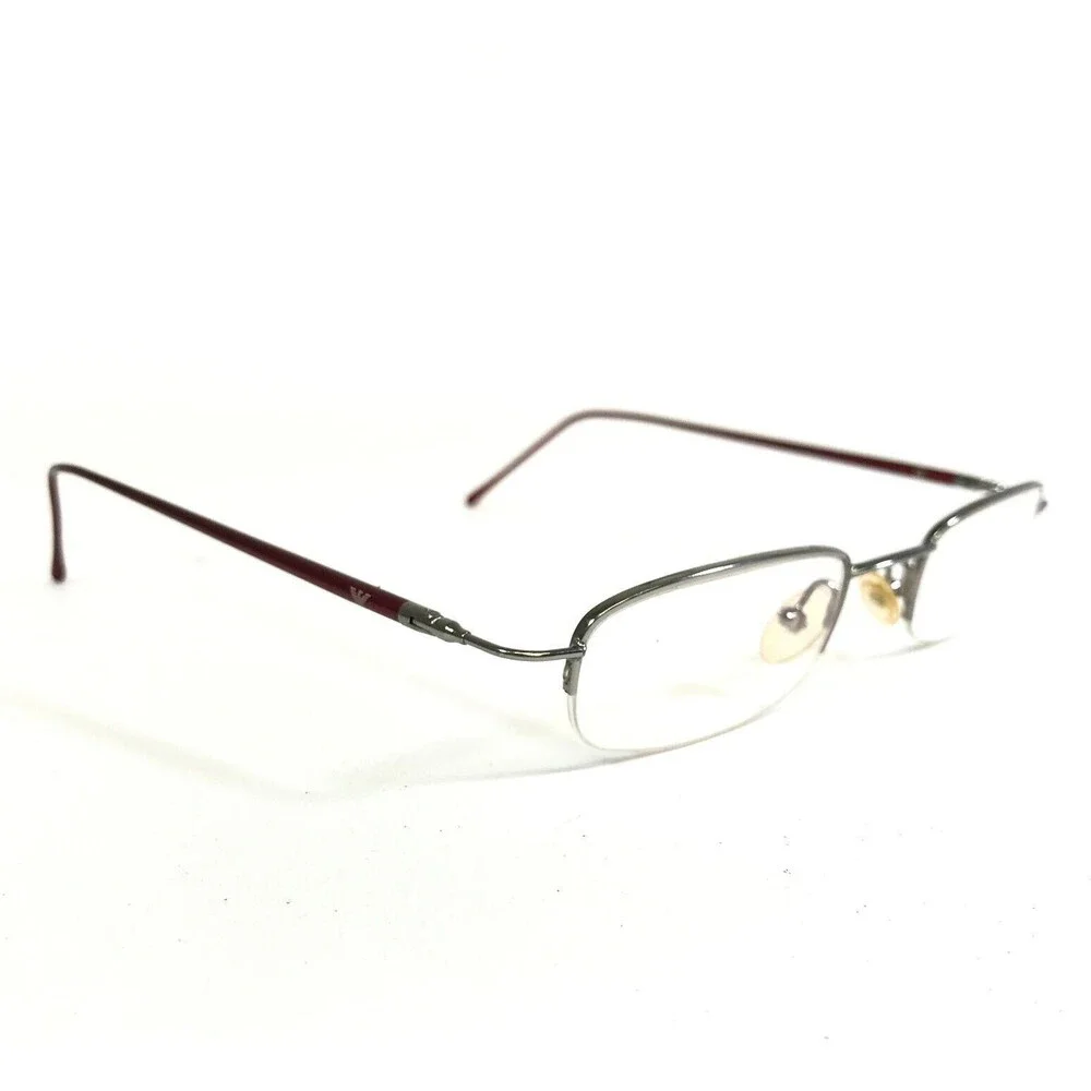 Emporio Armani Petite Eyeglasses Frames EA0023/N 9P2 Red Silver Oval 46-20-135